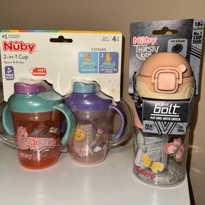 Nuby Kids Cups and Water Bottle Set